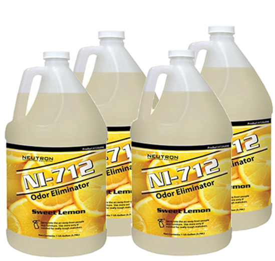 NI-712 Odor Eliminator - Sweet Lemon - Gallon (Qty 4 Per Case)